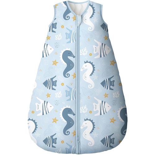 Yoofoss Baby Sleep Sack 0-6 Months, TOG 2.5 Baby Wearable Blanket with 2-Way Zipper, 100% Cotton Fabric Winter Newborn Sleeping Sack, Warm Soft Comfy(Small)