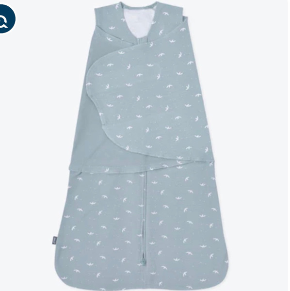 Blue Bird Print Cotton Swaddle Newborn | HALO