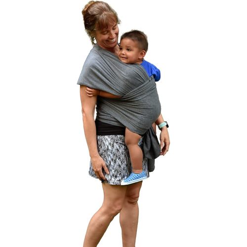 Baby Carrier Wrap Soft, Stretchy, Cotton Baby Wrap, Baby Sling, Nursing Cover Up for use with Newborn-Toddler: Evenly distributes Weight for More Comfortable Carrying (Dark Grey)