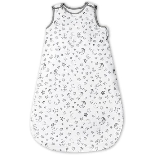 100% Cotton Baby Sleep Sack 1.5 Tog, Soft Newborn Sleeping Bag, Infant & Toddler Wearable Blanket for Boys & Girls 0-6 Months, 2-Way Zipper Sleepsack (Size S)