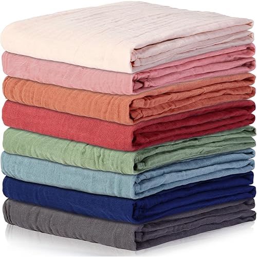 8 Pack Muslin Swaddle Blankets Baby Swaddle for Newborn Boys and Girls 42 x 42 Inch Soft Lightweight Breathable Unisex Receiving Blanket for Swaddling Wrapping Nursing Gift for Baby Shower
