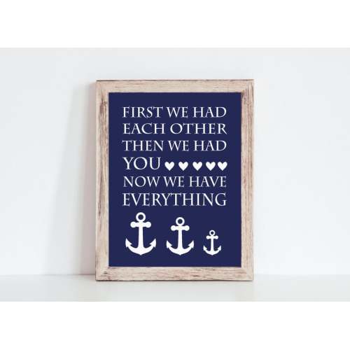 Baby Boy Anchor Nursery Art, Navy Blue Whale Nursery Decor, Boy Nautical Nursery Wall Art, Baby Boy Preppy Nursery