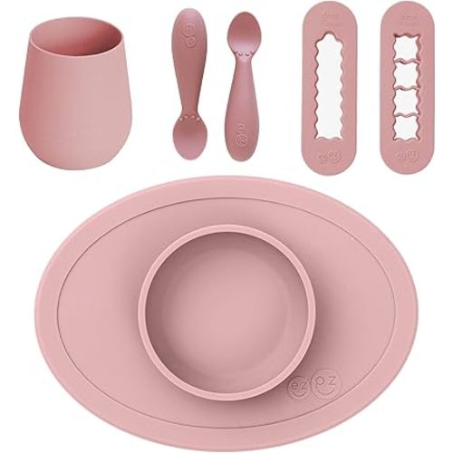 First Foods Bundle 6m+ (Blush) Tiny Bowl + Tiny Spoons + Tiny Cup + Food Cutters Baby Essentials