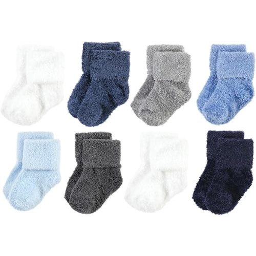 Hudson Baby Baby Girls' Cotton Rich Newborn and Terry Socks