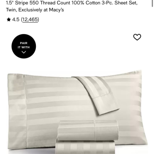 1.5" Stripe 550 Thread Count Collection