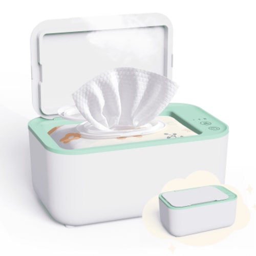 Kisdream Baby Wipe Warmer & Wet Wipes Dispenser - Portable Large Capacity, Evenly Heated for Newborns Nursery - Green