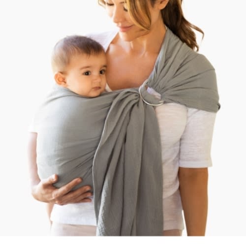 Moby Double Gauze Ring Sling - Pewter