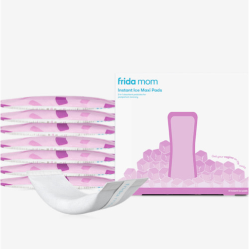 Frida Mom 2-in-1 Postpartum Pads, Absorbent Perineal Ice Maxi Pads, Instant Cold Therapy Packs and Maternity Pad in One