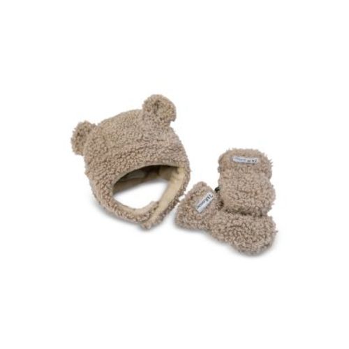 Unisex Teddy Hat & Mittens Set - Baby