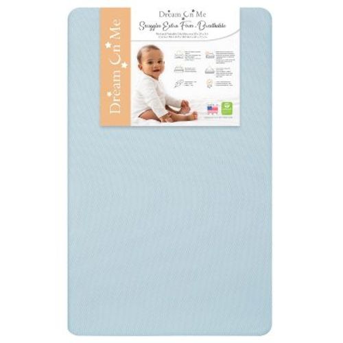 Dream On Me Snuggles Breathable Extra Firm Fiber Portable And Mini Crib Mattress In Blue Mist