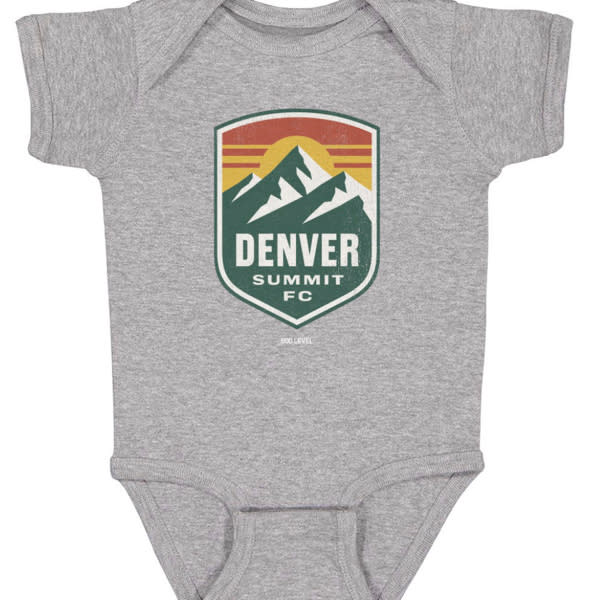 Infant Denver Summit FC Gray Logo Onesie – Denver Summit Shop