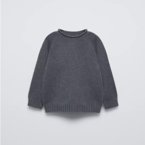 100% MERINO WOOL SWEATER - Dark gray | ZARA United States