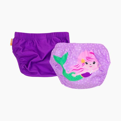 ZOOCCHINI Swim Diapers (2 Pack) - Mermaid, 6-12M