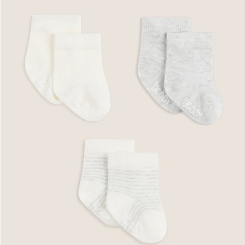 Baby Socks - 3 Pack-Heather Grey