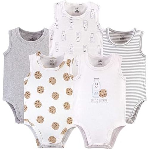 Touched by Nature Unisex Baby Organic Cotton Bodysuits 6-9M
