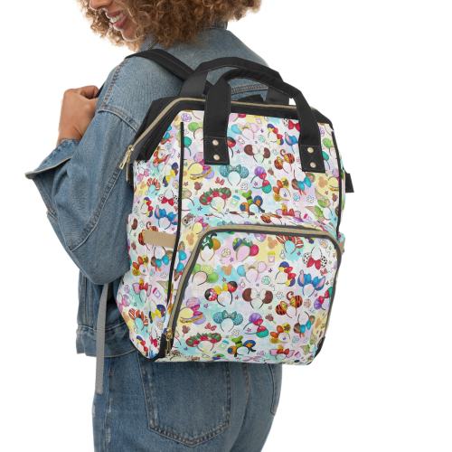 Disney Mouse Ears Multifunctional Diaper Backpack, Disneyland Diaper Bag, Disney World Backpack, Disney Bag, Park Bag