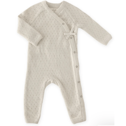 Pointelle Knit Kimono Romper