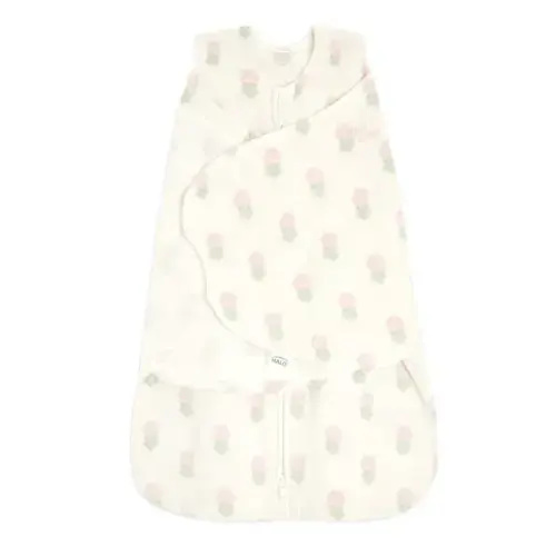 Micro-Fleece Baby Swaddle Block Flower | Small | HALO US