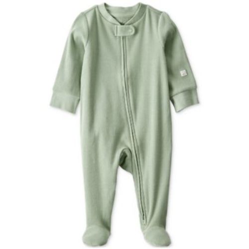 Baby Neutral Organic Cotton Ribbed Footed Pajamas