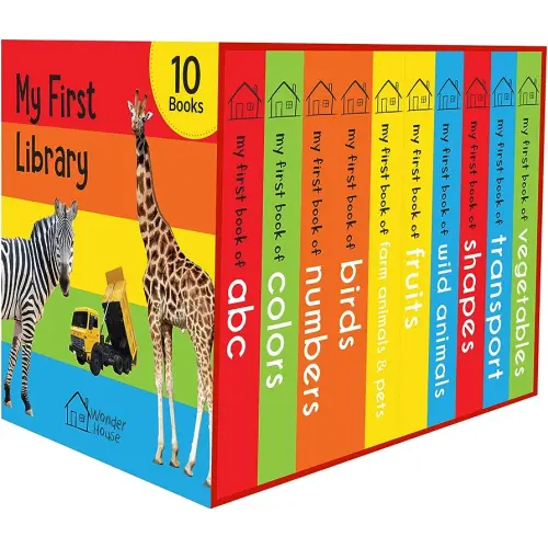 My First Library: Boxset of 10 Board Books for Kids