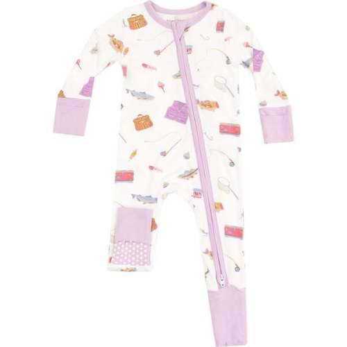 2 Way Zipper Romper, Fishing Things Pink - Angel Dear | Maisonette