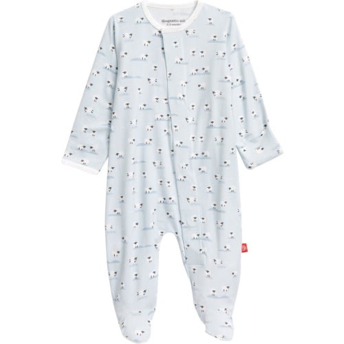 Baby Baa Baa Baby Sheep Print Footie, Newborn, Blue