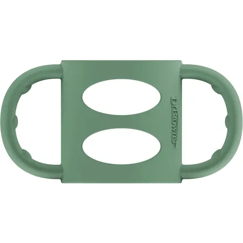 Dr. Brown's Milestones 100% Silicone Baby Bottle Handles, Narrow, Removable Easy-Grip Transitional Sippy Cup Handles, Green, 4m+, 1 Pack