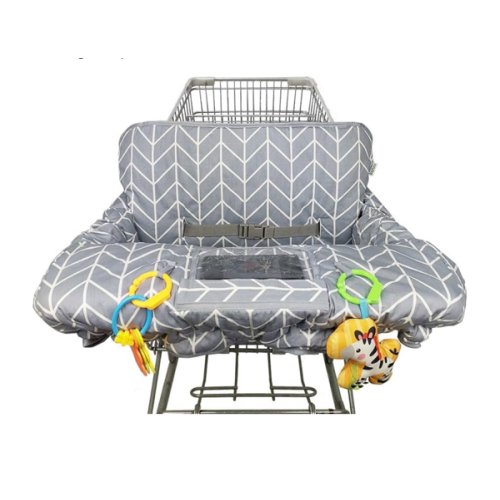 Shopping Cart Cover for Baby ICOPUCA Cotton High Chair Cover, Reversible, Machine Washable for Infant, Toddler, Boy or Girl (Grey Arrow Print)