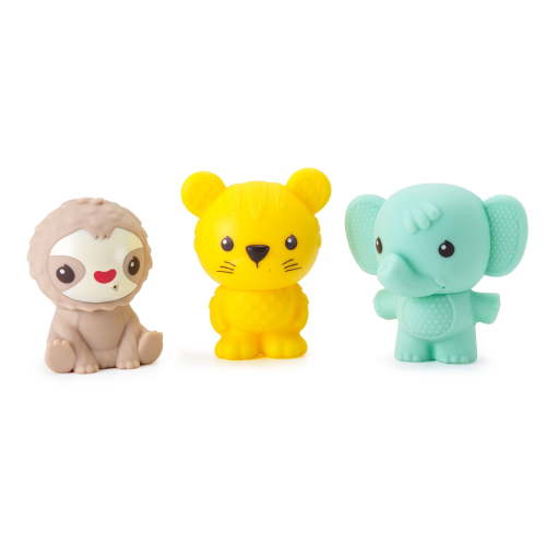 Infantino Easy Clean Bath Squirters, 6-12 Months, Multicolor Animals, 3-Piece Set