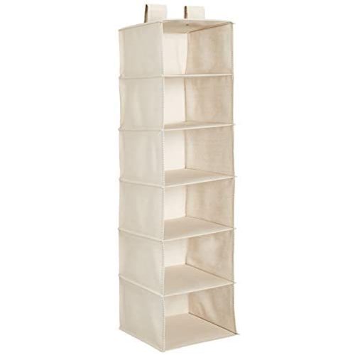 Amazon Basics Hanging Closet Shelf - 6-Tier, Canvas