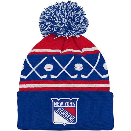 Preschool New York Rangers Blue Faceoff Cuffed Knit Hat