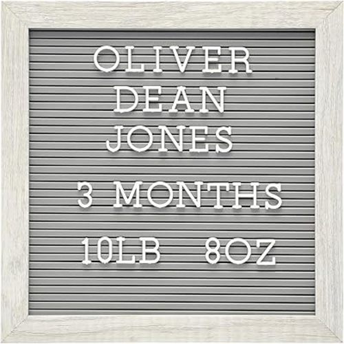 My Letterboard Giftset, Gender-Neutral Message Board, Baby Announcement Sign Gift For Baby Girl or Baby Boy, 188 Included Letters, Newborn Gift Set