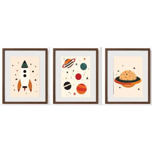 Space Nursery Wall Art Boy Bundle 50 Prints | Astronaut Kids Room Decor | Rocket Planet Prints | Digital Download