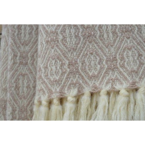 Single Rosenkransen Wool Blanket in Beige