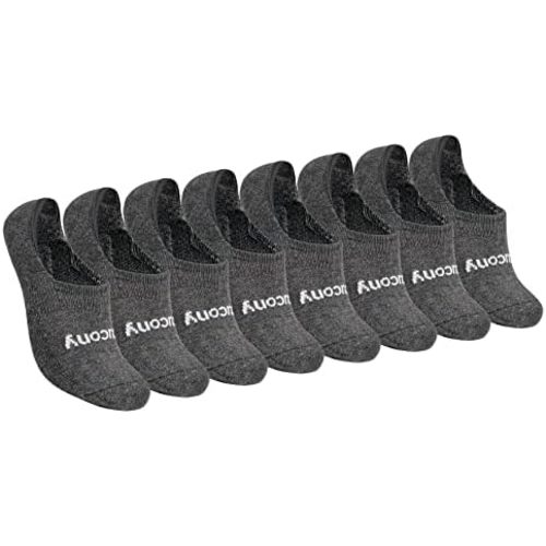 Saucony Women's No Show Cushioned Invisible Liner Socks, Available in S-L (8, 16 Pairs)