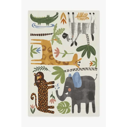 Ruggable Jungle Safari Multicolor Tufted Rug