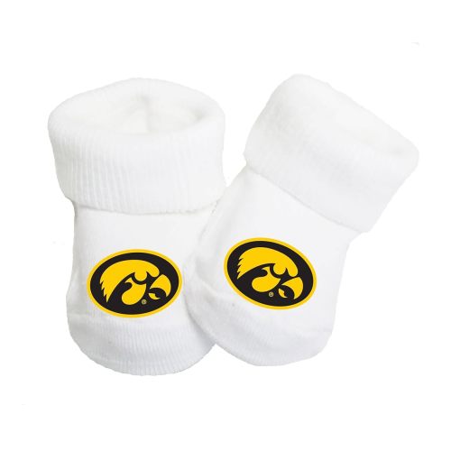 Iowa Hawkeyes Baby Toe Bootie Socks: Baby Bootie, 0-9 months
