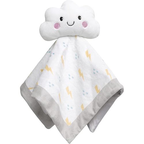 Pearhead Cloud Security Blanket, Soft Baby Lovey for Babies, Snuggle Toy Stuffed Animal, Newborn Infant and Toddler Security Toy, Baby Boy or Baby Girl Lovie, New Baby Gift, White Cloud Lovey