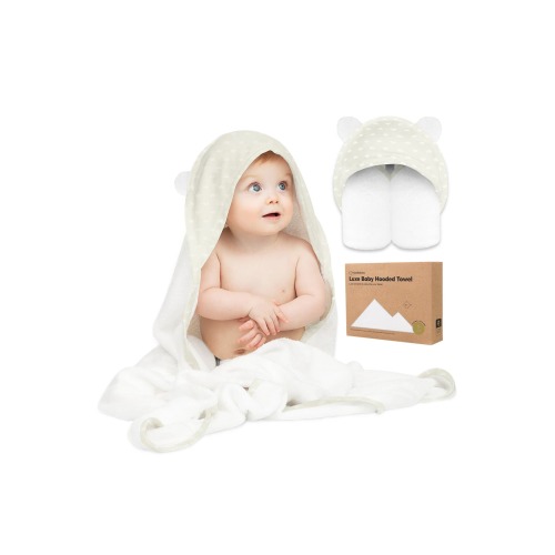 KeaBabies Luxe Baby Hooded Towel, Medium, Rainbow