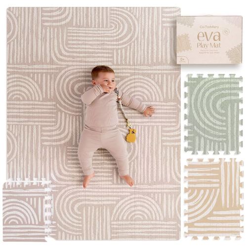Baby Play Mat – Premium Foam Playmat for Babies & Toddlers, 67" x 48", Neutral Modern Look, Easy-Clean & Non-Toxic, Ideal for Tummy Time, Decor-Friendly Baby Floor Play Mat for Any Room. Co-Toddlery