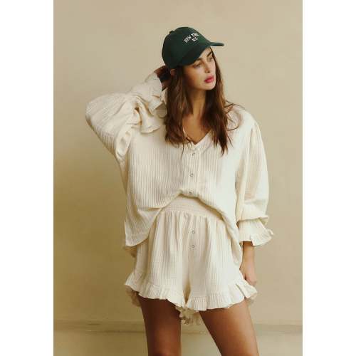 LUXE RUFFLED MUSLIN SET