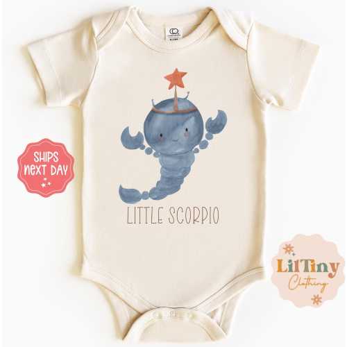 Little Scorpio baby onesie® // Zodiac Sign baby onesie® // Fall onesie® // Gift onesie® // Unisex baby onesie®