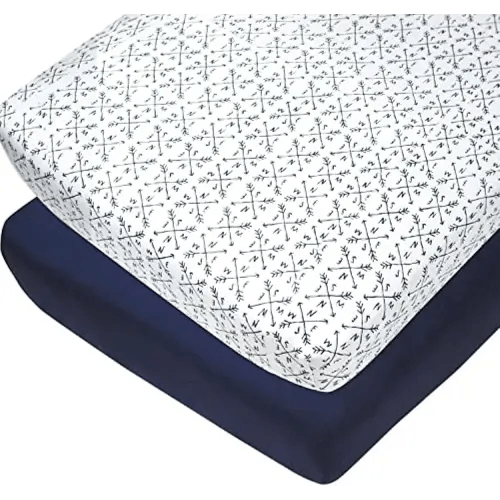 HonestBaby 100% Organic Cotton Changing Pad Covers (Set of Two)