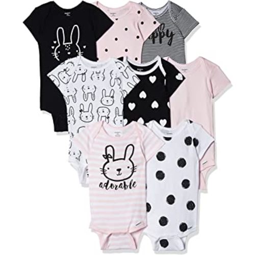 Gerber Baby-Girls 8-Pack Short Sleeve Onesies Bodysuits