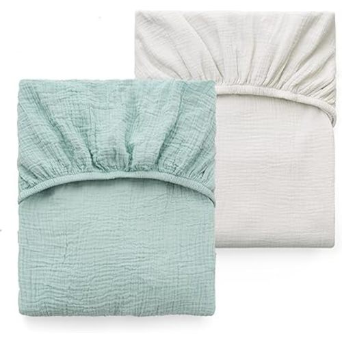 Momcozy Fitted Crib Sheets 360° Mattress Wrapping No Slip for Boys Girls