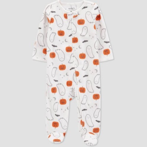 Carter's Just One You®️ Baby Jack O Lanterns Sleep N' Play - White, Size: 9M