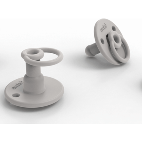 2-pack Baby Binnie Stow-Away Retractable Silicone Pacifier