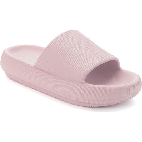 Joomra Pillow Slippers for Women and Men Non Slip Quick Drying Shower Slides Bathroom Sandals | Ultra Cushion | Thick Sole