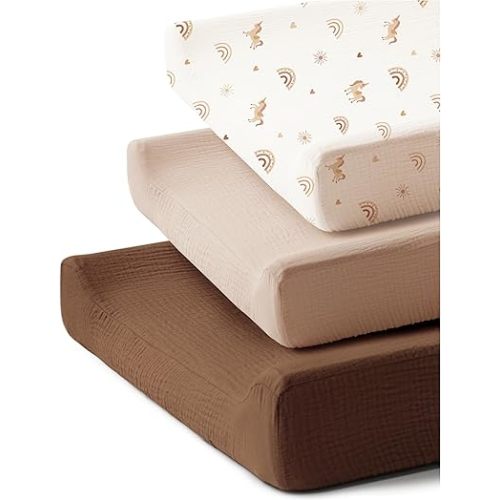 Changing Pad Covers for Girl, Boy, 100% Soft Cotton Changing Table Cover- Feel free to pick any color, pattern, or brand.