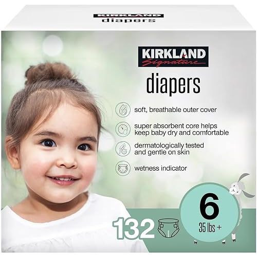 Kirkland Signature Diapers, Size 6 (132 Count)